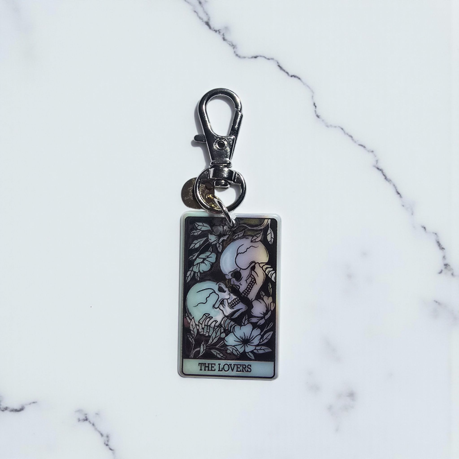 The Lovers Iridescent Tarot Card Keychain