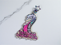 Tentacle Lovers Club 4in Holographic Star Epoxy Rainbow Star Clasp Keychain