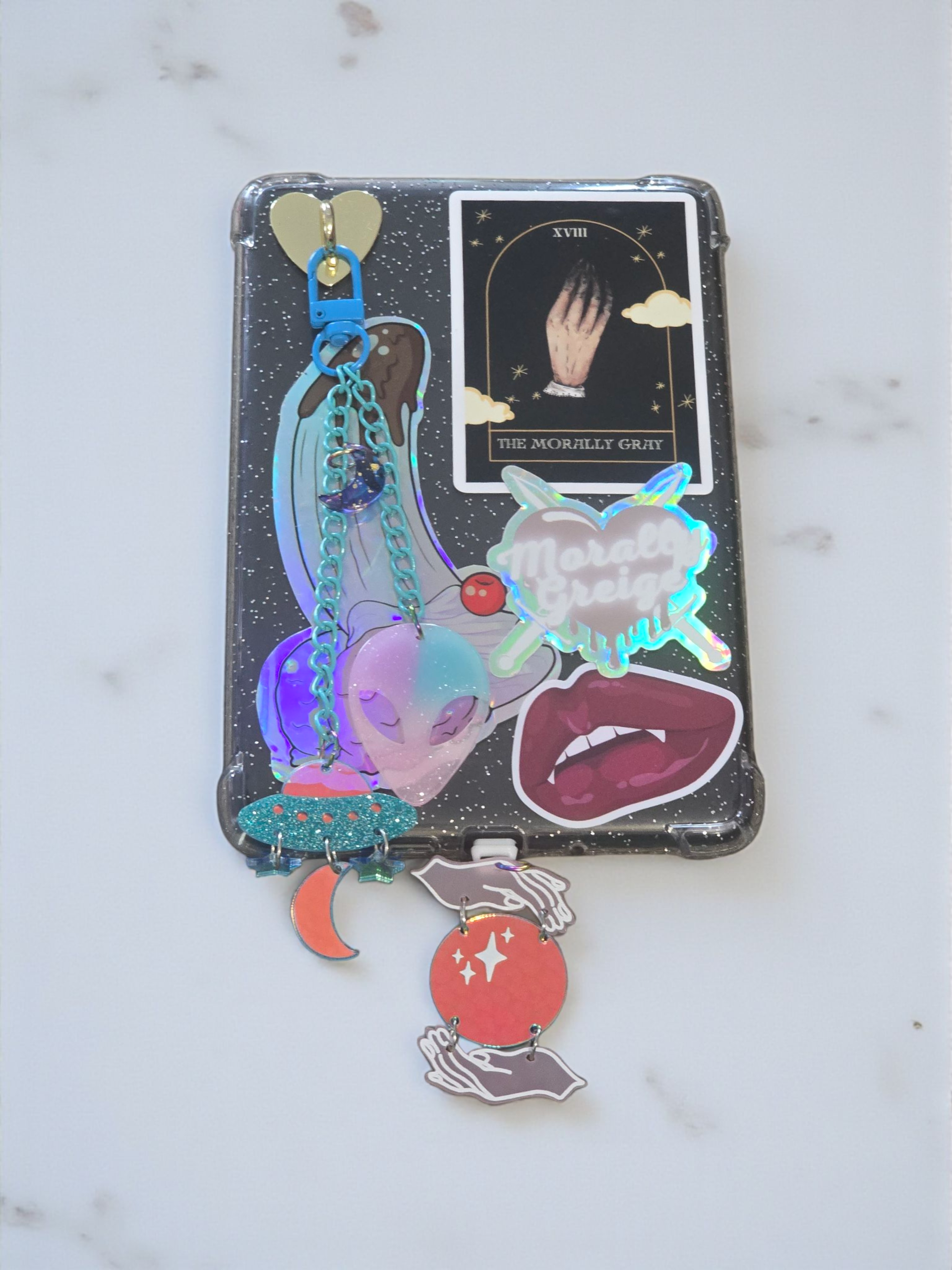 Beam Me Up Alien UFO E-reader Charm