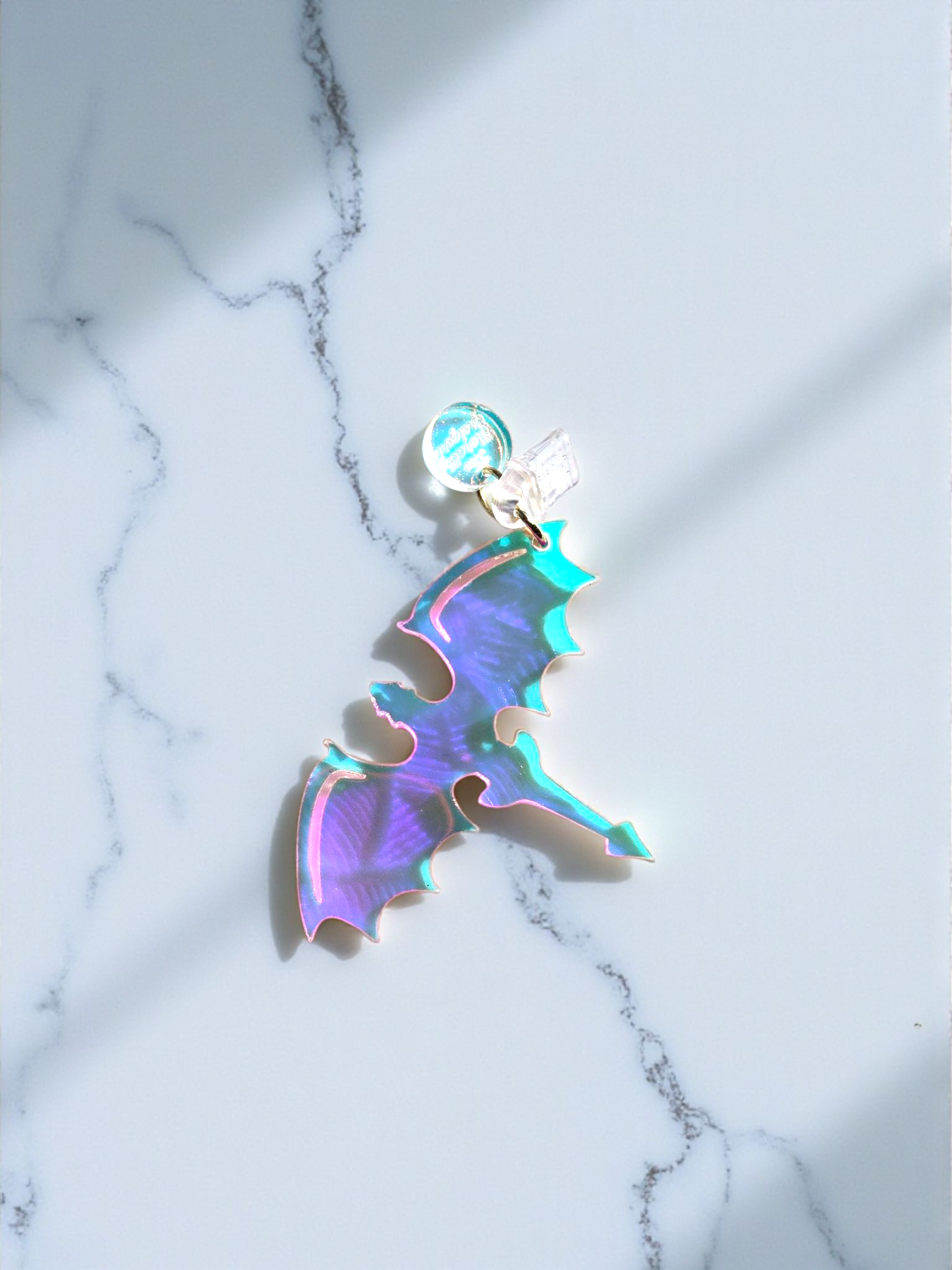 A Real Scorcher Iridescent Dragon With A Clear Silicone Dust Plug