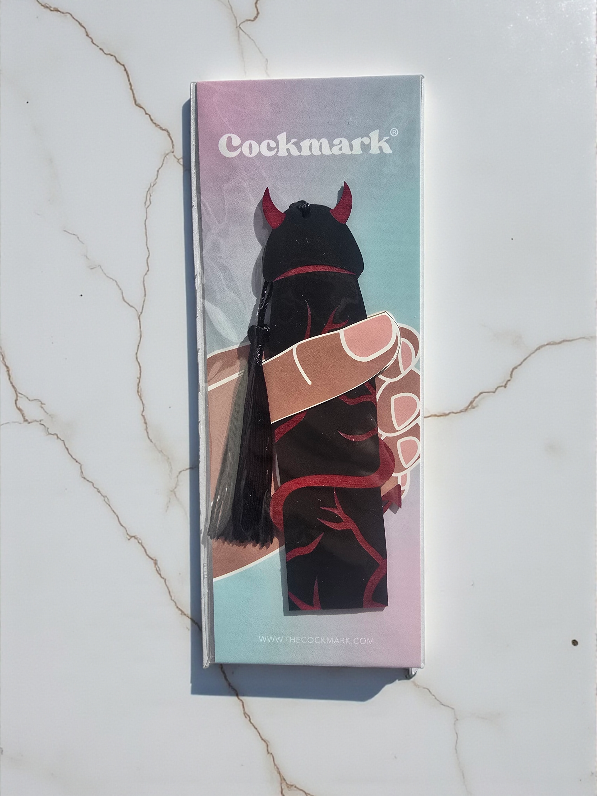 Lucifer Cockmark Vegan Leather Bookmark
