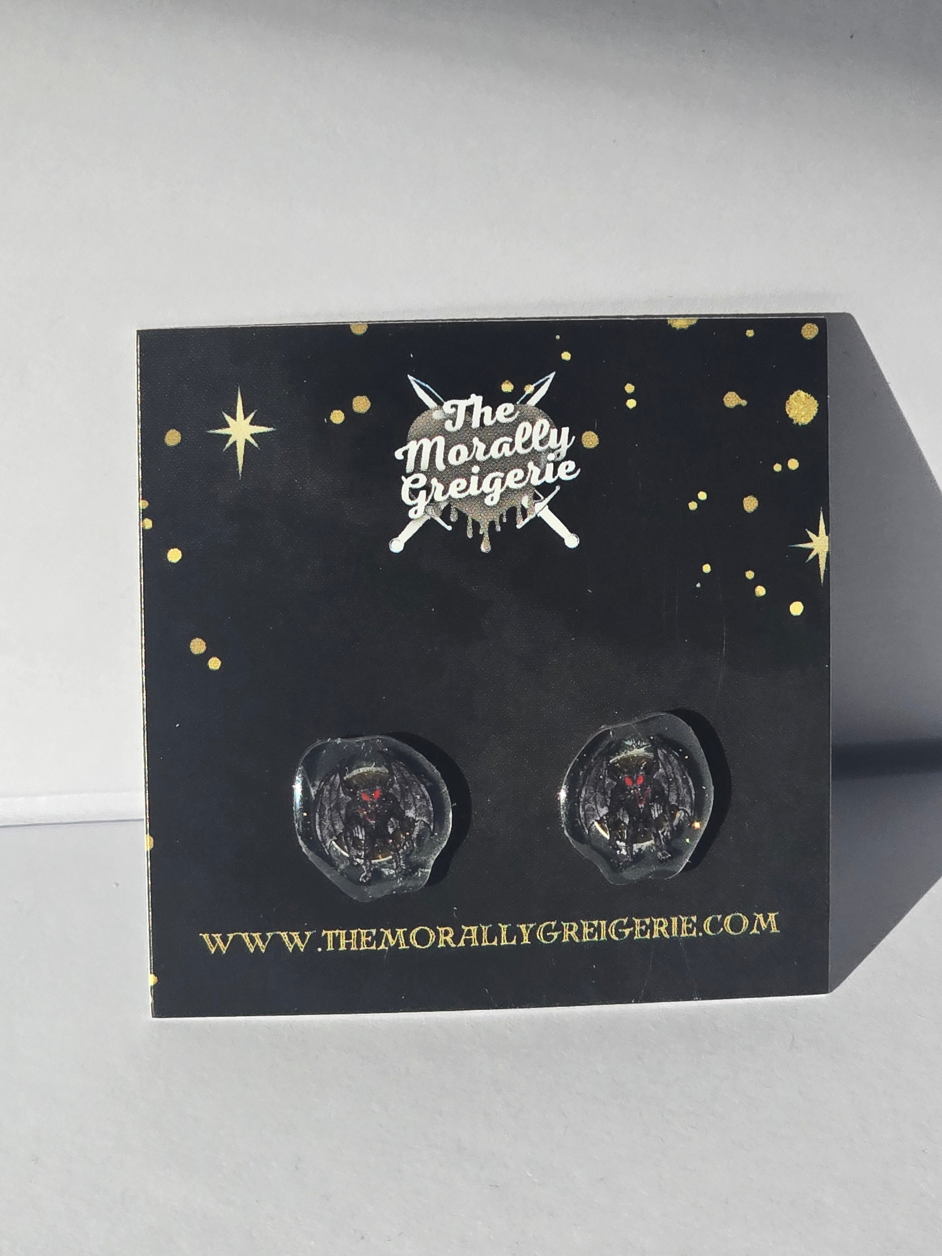 TMG x @_chopped_out_ The Mothman Glitter Earrings