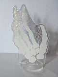 Skeleton Hand Holographic Standee