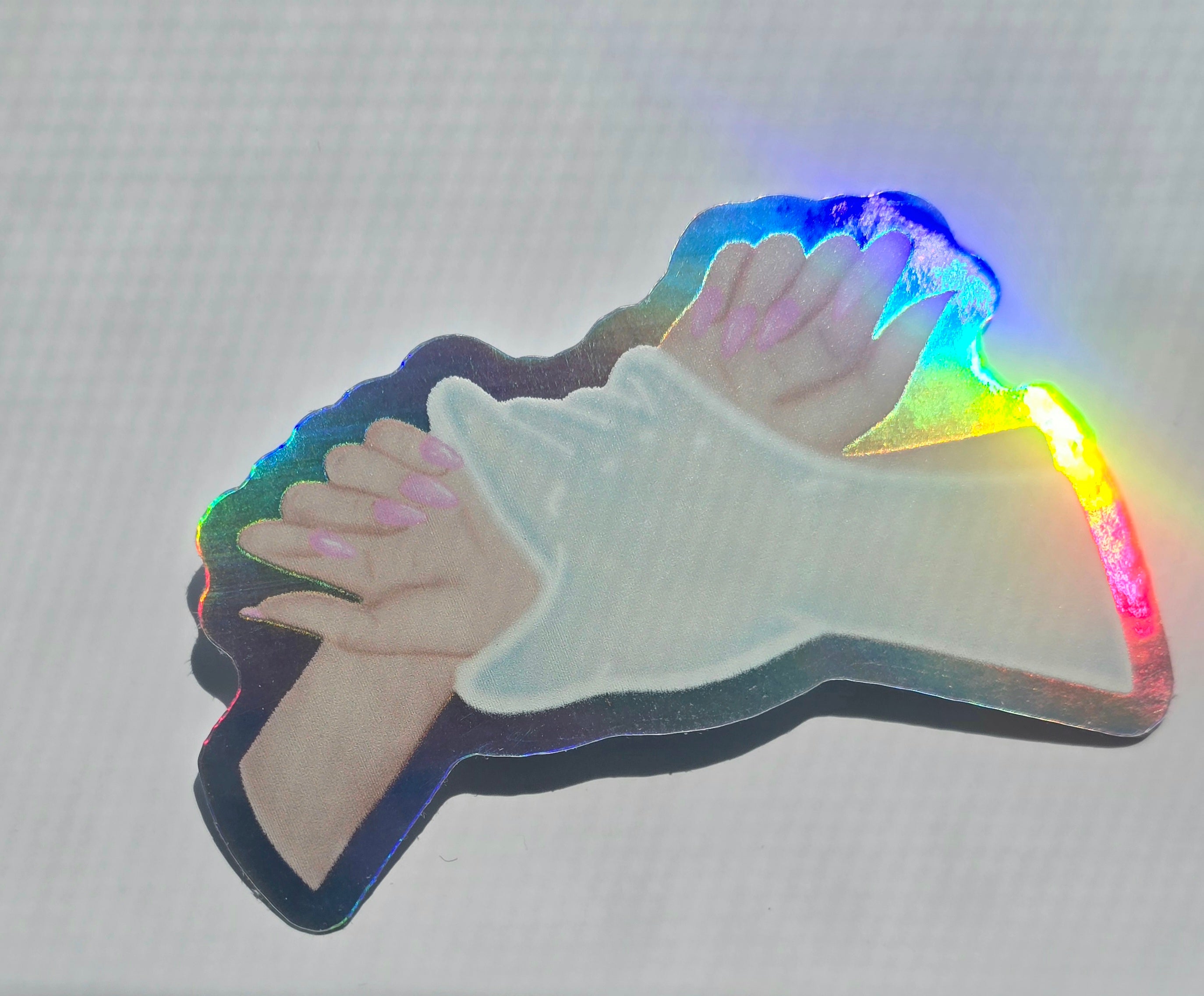Spicy Hands Holo Stickers