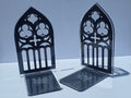 Gothic Noir Cathedral Window Acrylic Bookend Set