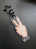 Emo Peace Sign E-Reader Charm