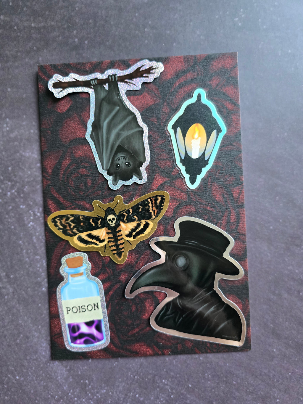 Gothic Noir Sticker Set (5 Stickers)