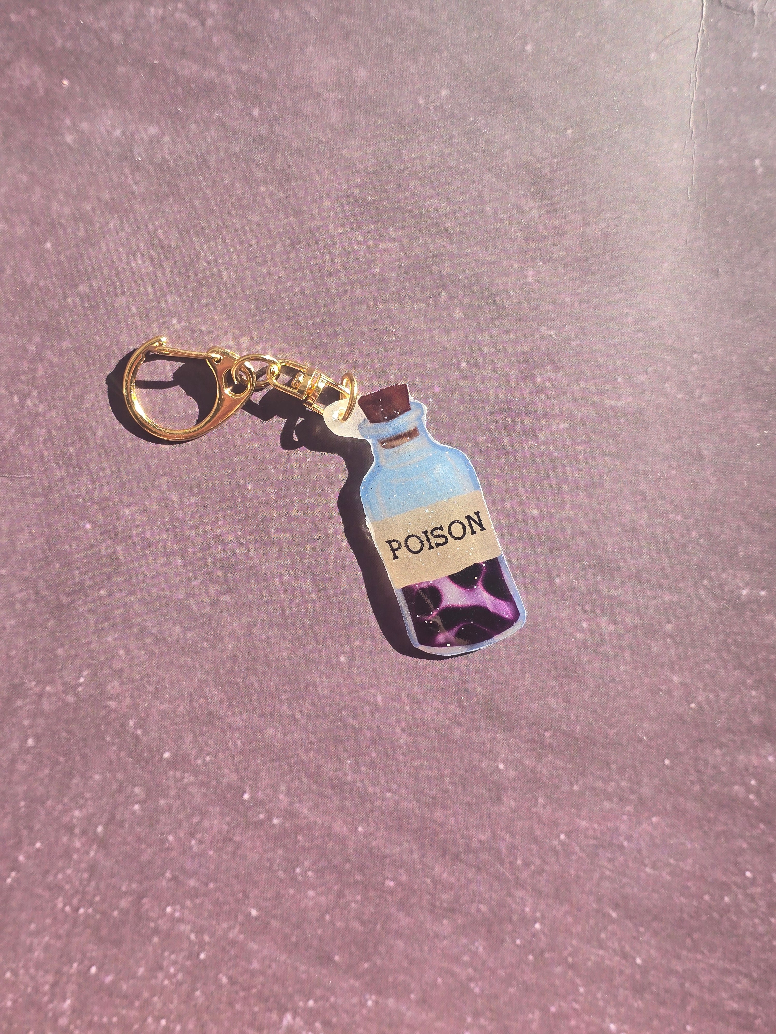 Poison Bottle Keychain Zipper Pull