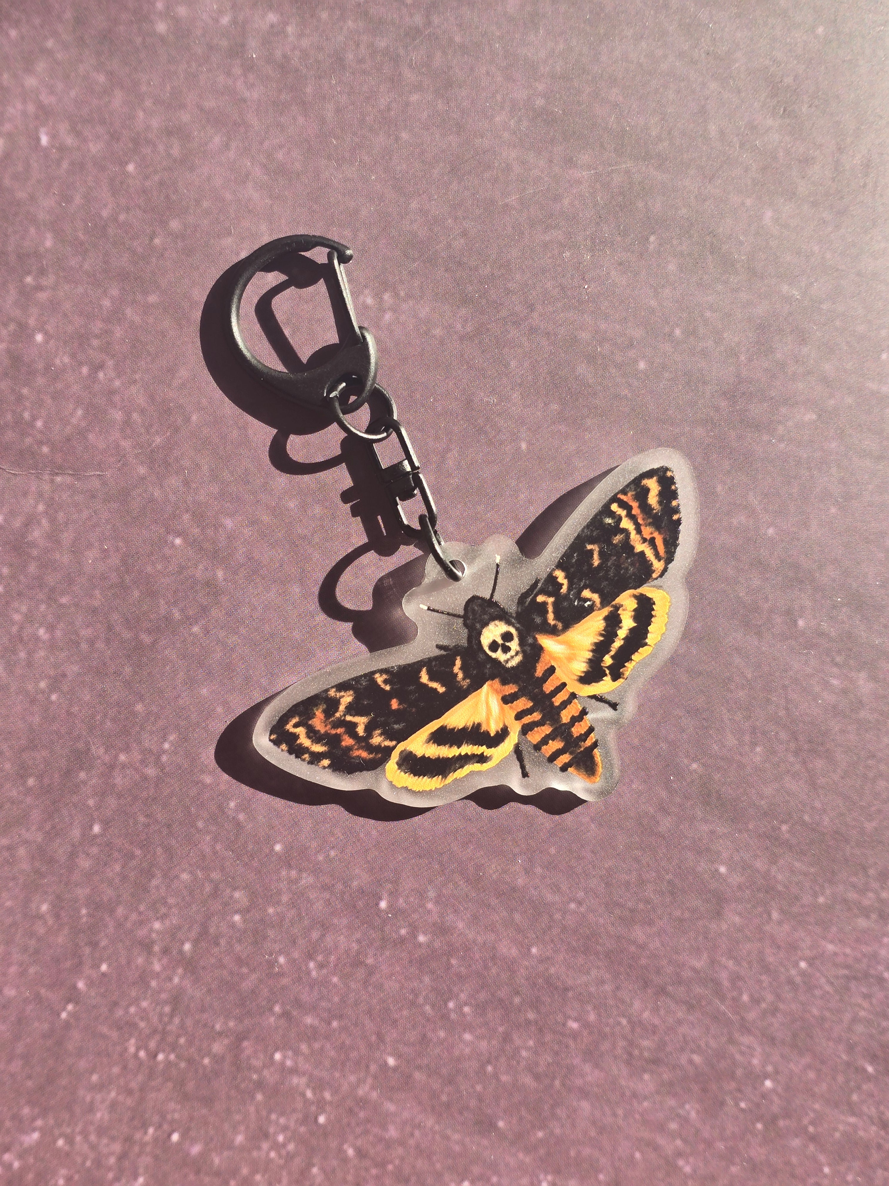 Deaths Head Hawkmoth Keychain Charm