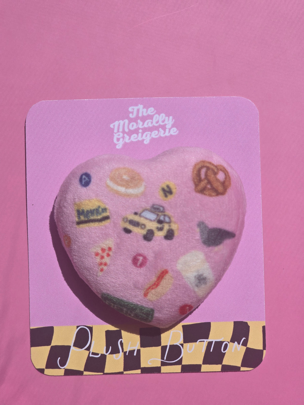I Heart NYC Plush Button