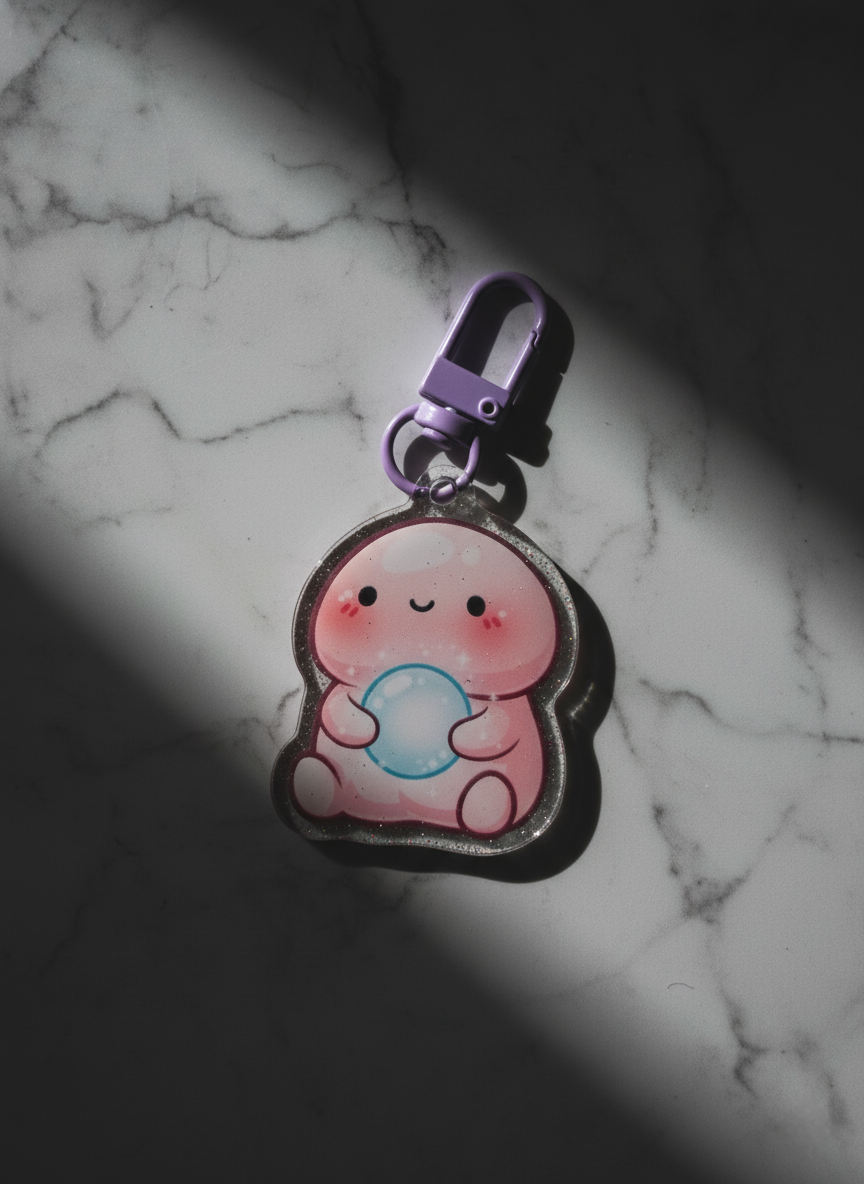 The ForePEEN Teller Crystal Ball Keychain