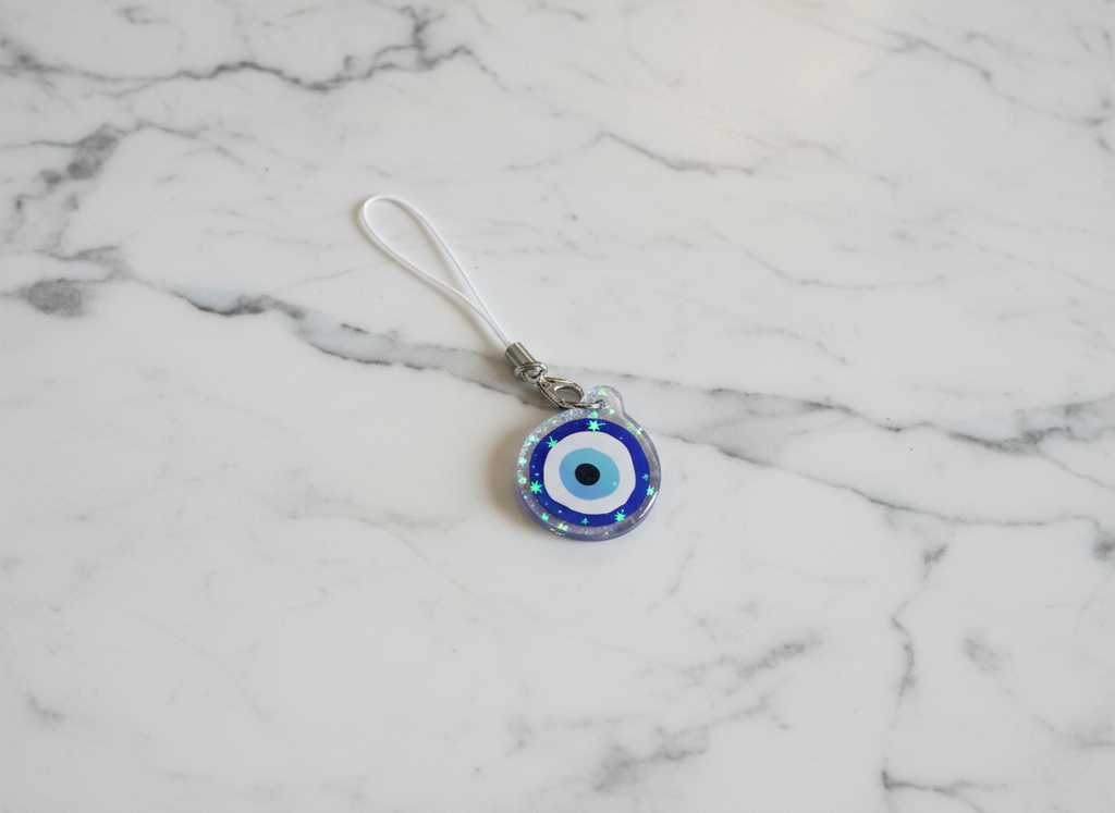 The Evil Eye Holographic Star Phone Charm