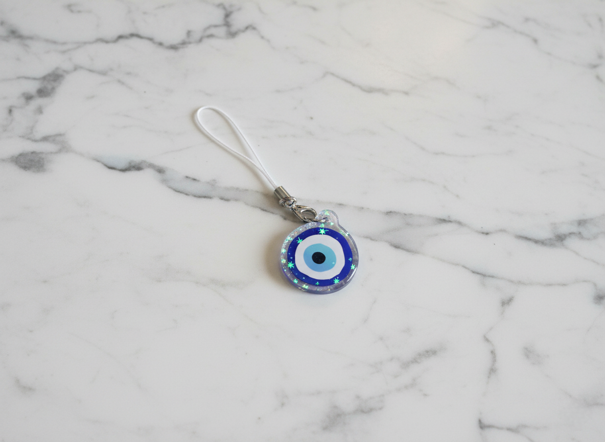 The Evil Eye Holographic Star Phone Charm