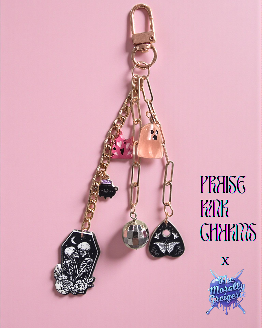 Praise K!nk Charms x The Morally Greigerie In Each Life Keychain