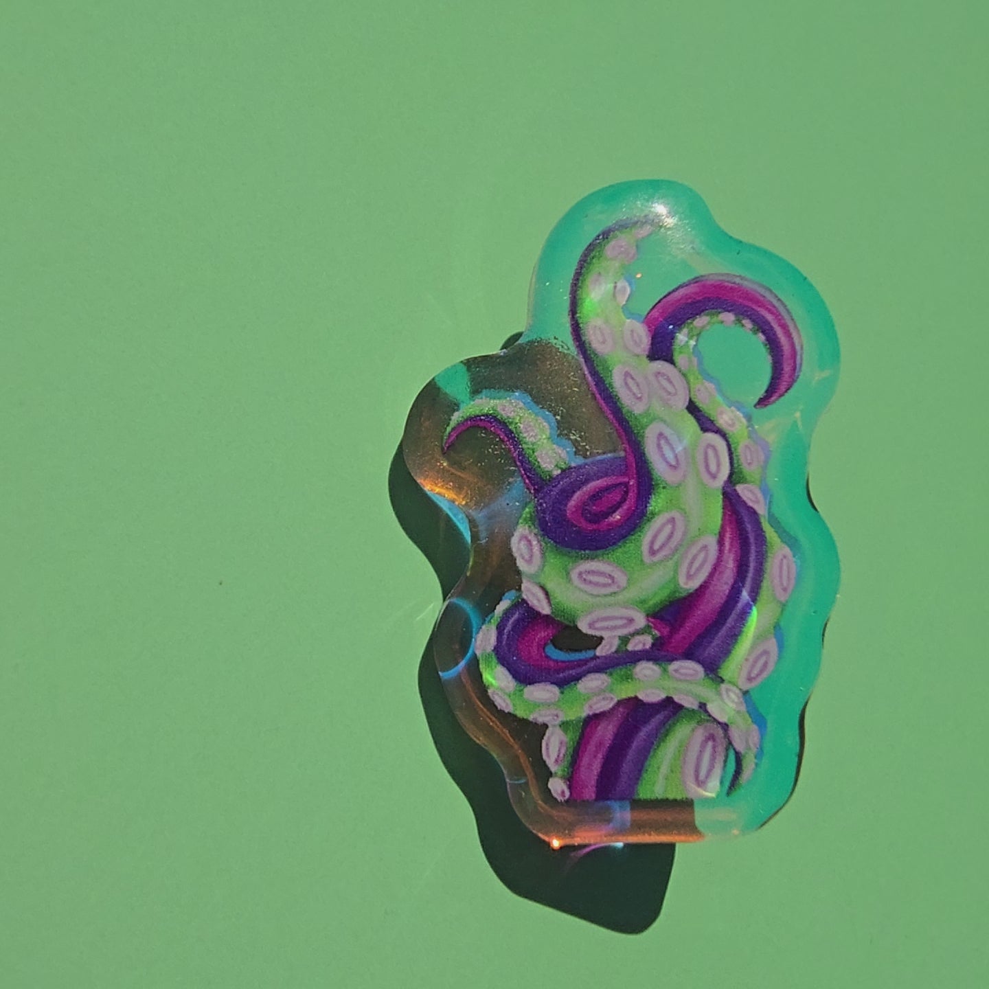 Holo Glitter Tentacle Pin