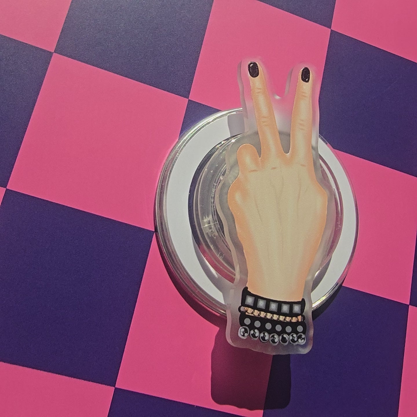 Emo Peace Sign Phone Grip